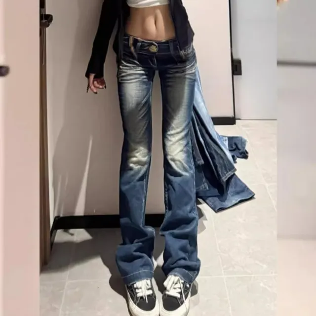 American style Chic Edgy Embroidered Wing Jeans With A Designer Vibe Blue - Shop at LoveMi