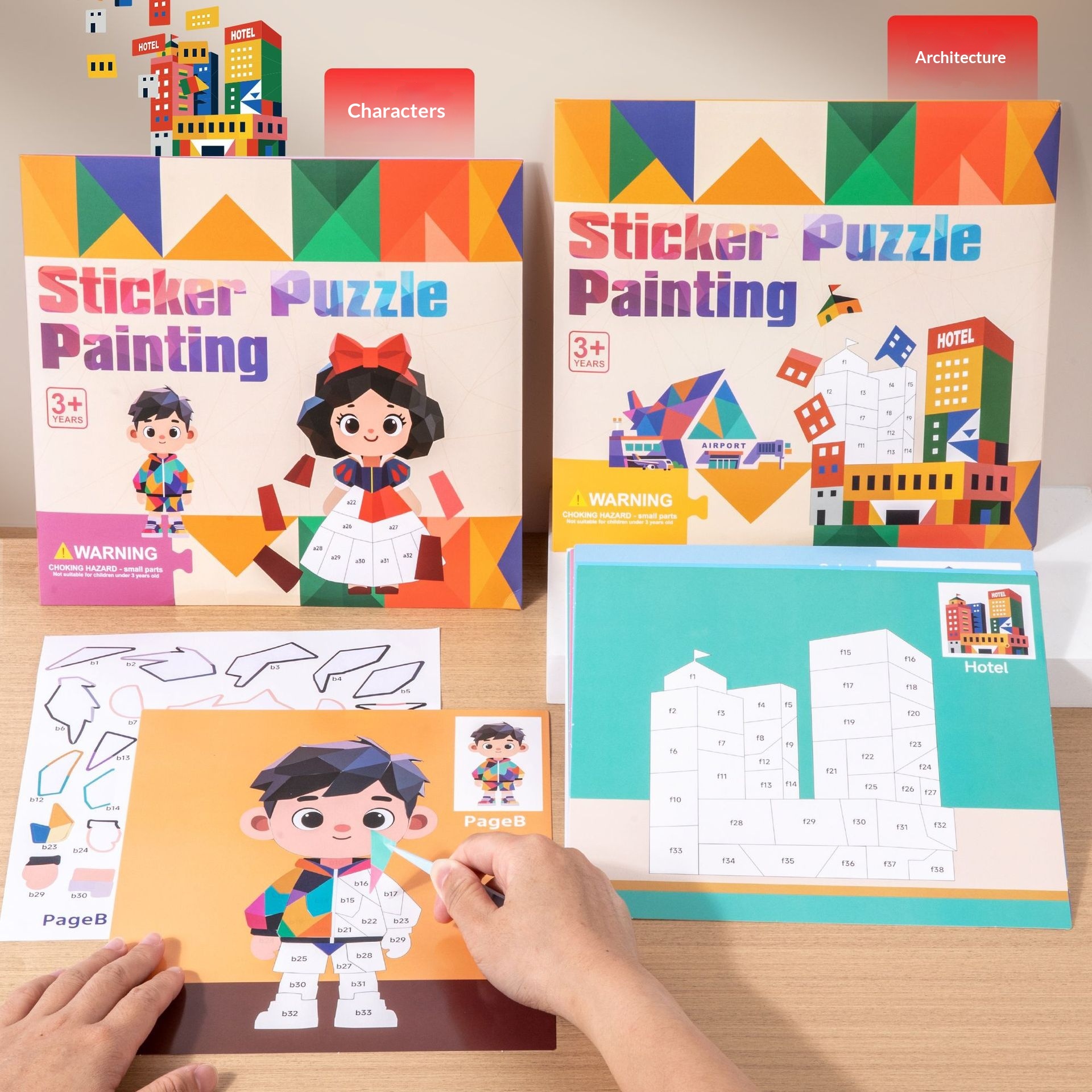 3D Geometric Stickers A Creative, Educational Craft Toy For Kids And Preschoolers