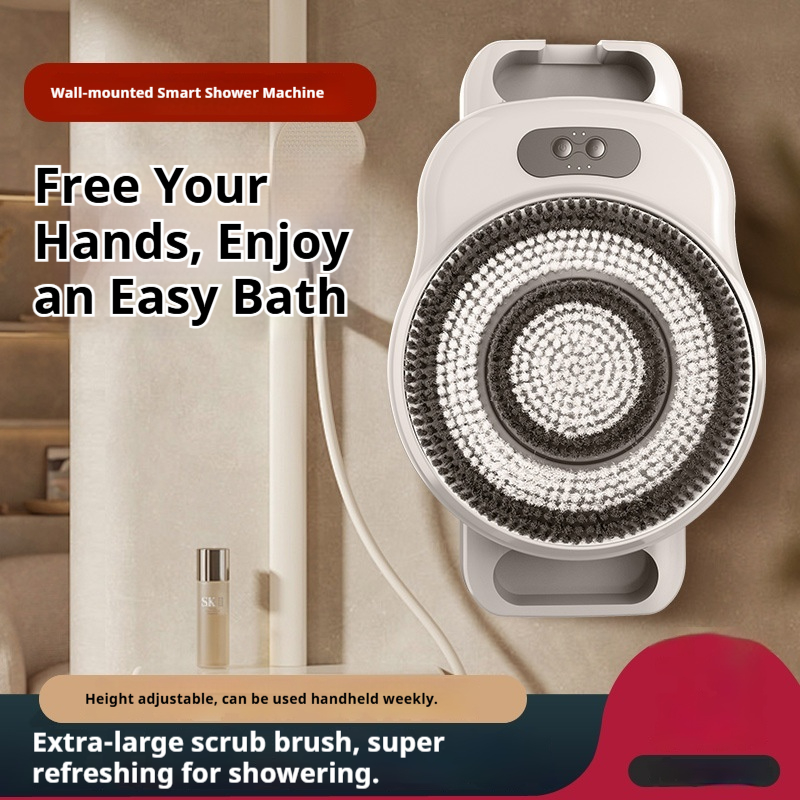 Electric Shower Scrubber Fully Automatic Body Scrubber For Back And Torso