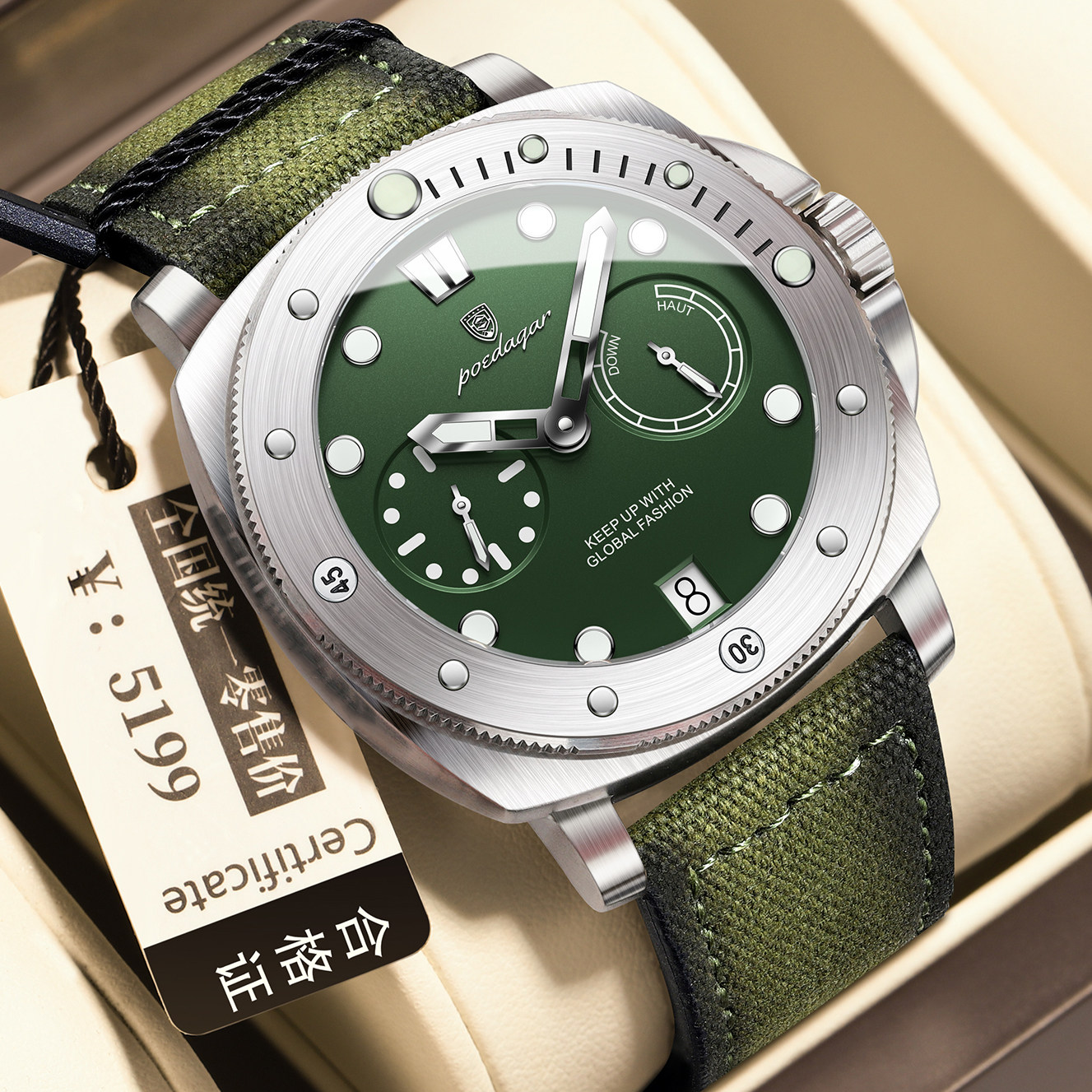 Poedagar 690 Stylish Multifunctional Waterproof Casual Trendy Watch For Men