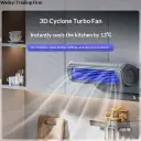 Punch-free Wall-mounted Fan For Kitchen Home Bathroom And Toilet view 2