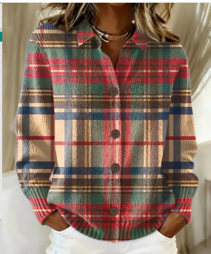 Summer Mysterious Totem Print Long Sleeve Shirt Women's Top - B33Ks251220002-4Xl