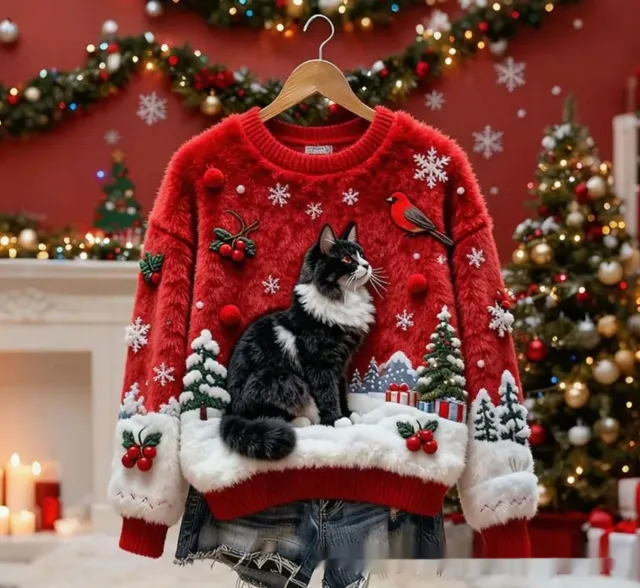 3D Digital Print Pattern Christmas Women's Flannel Sweatshirt Flryl651 S - Shop at LoveMi