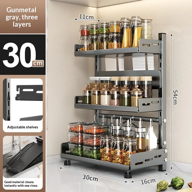 Multi-functional Kitchen Spice Rack For Home Storage