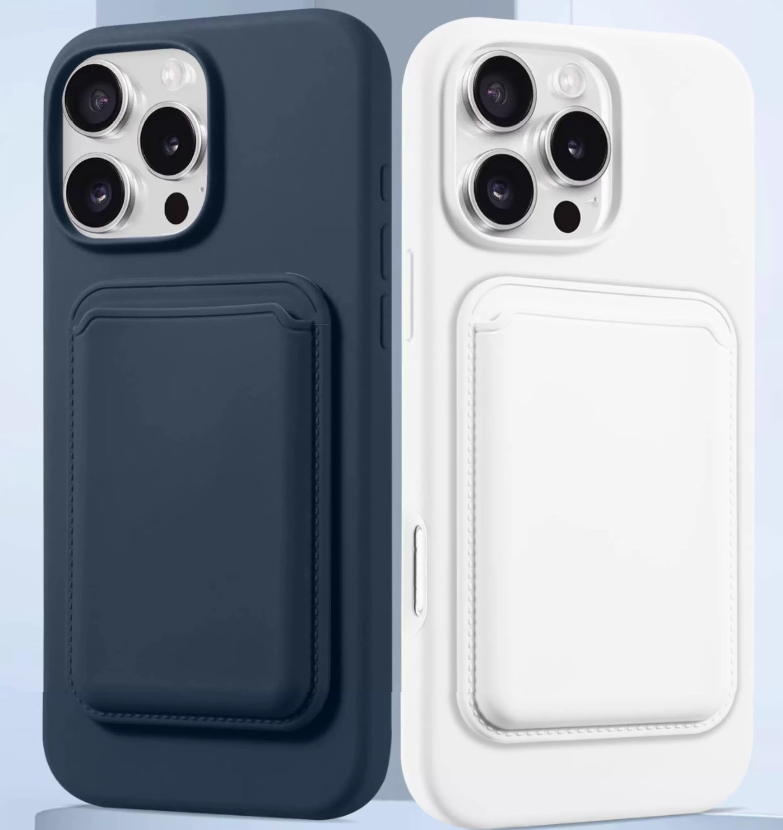 Magnetic Cardholder Liquid Silicone Phone Case