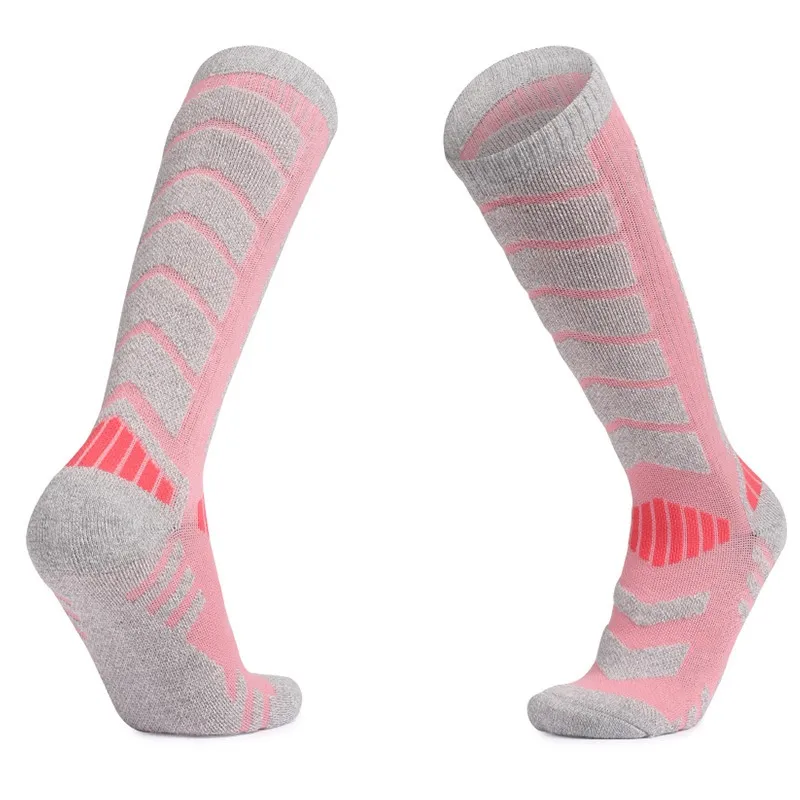 Outdoor Hiking And Mountaineering Merino Wool Socks For Snowy Conditions - Pink