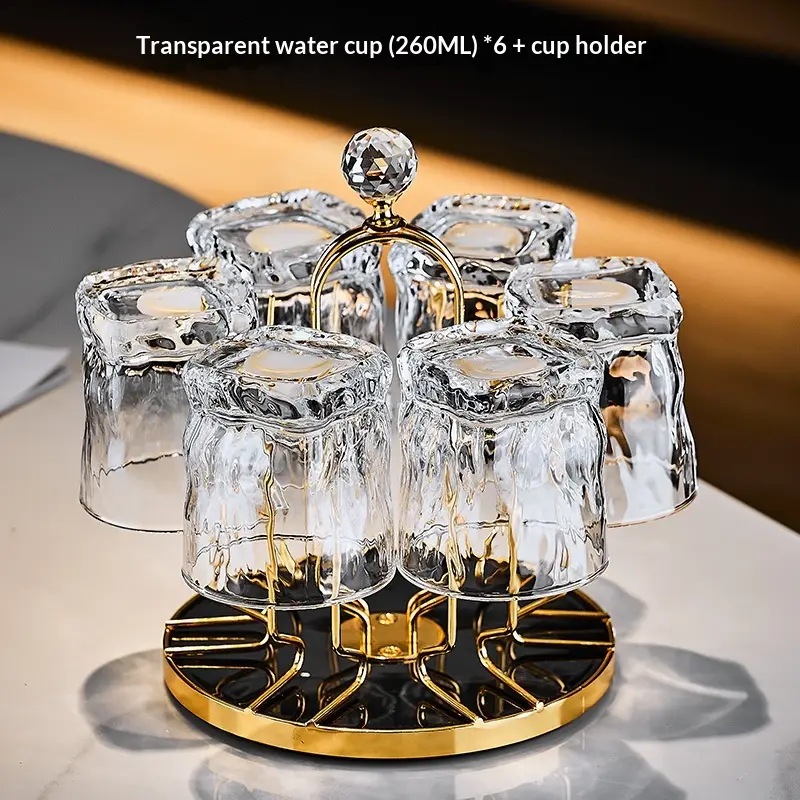 Premium Twisted Glass Drinking Heat-resistant Tea Guest-serving Cup Set