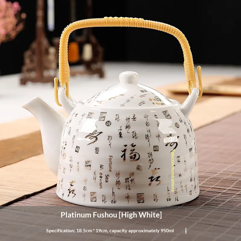 Traditional Teapot Ceramic PotLarge Capacity For Home Use