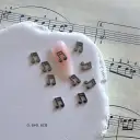Music Symbols Alloy Jewelry Nails Metal Accessories view 7