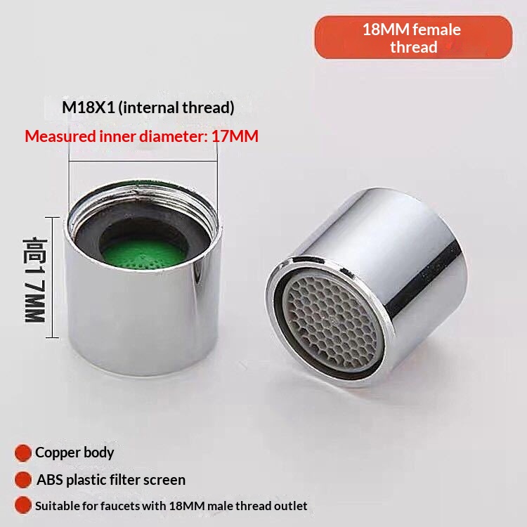 Splash-Proof Universal Filtered Faucet Aerator