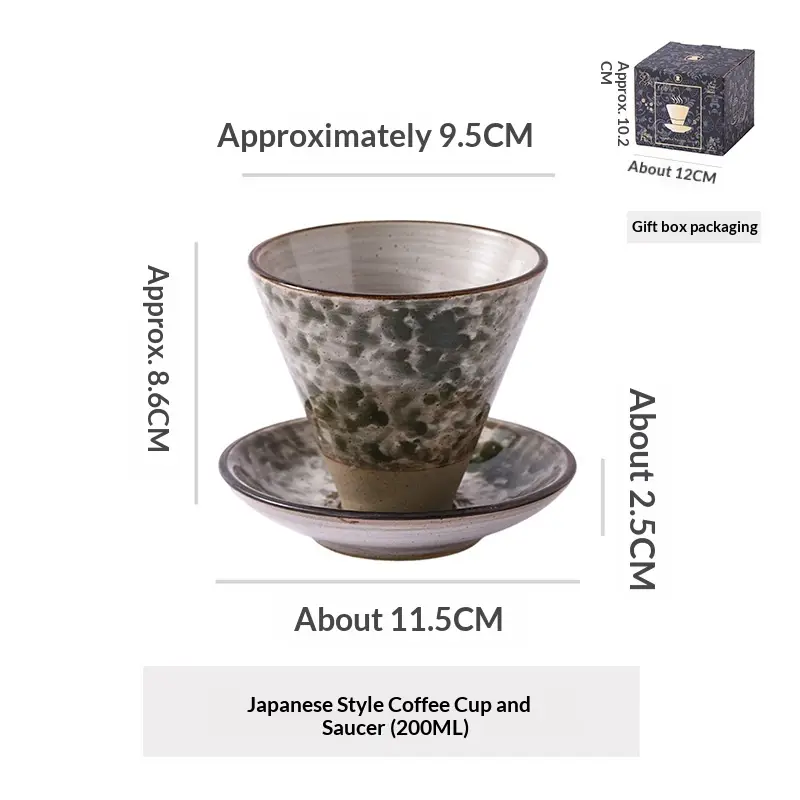 Creative, Niche Ceramic Coffee Cup And Saucer Set In Japanese Style Mugs