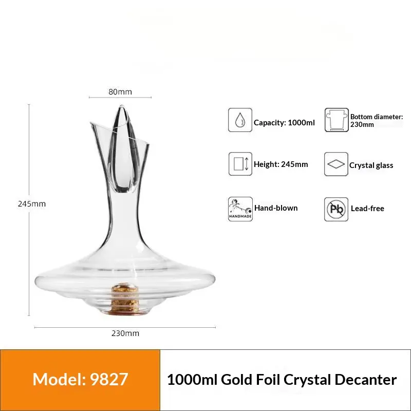 New Lightweight Luxury Crystal Glass Decanter