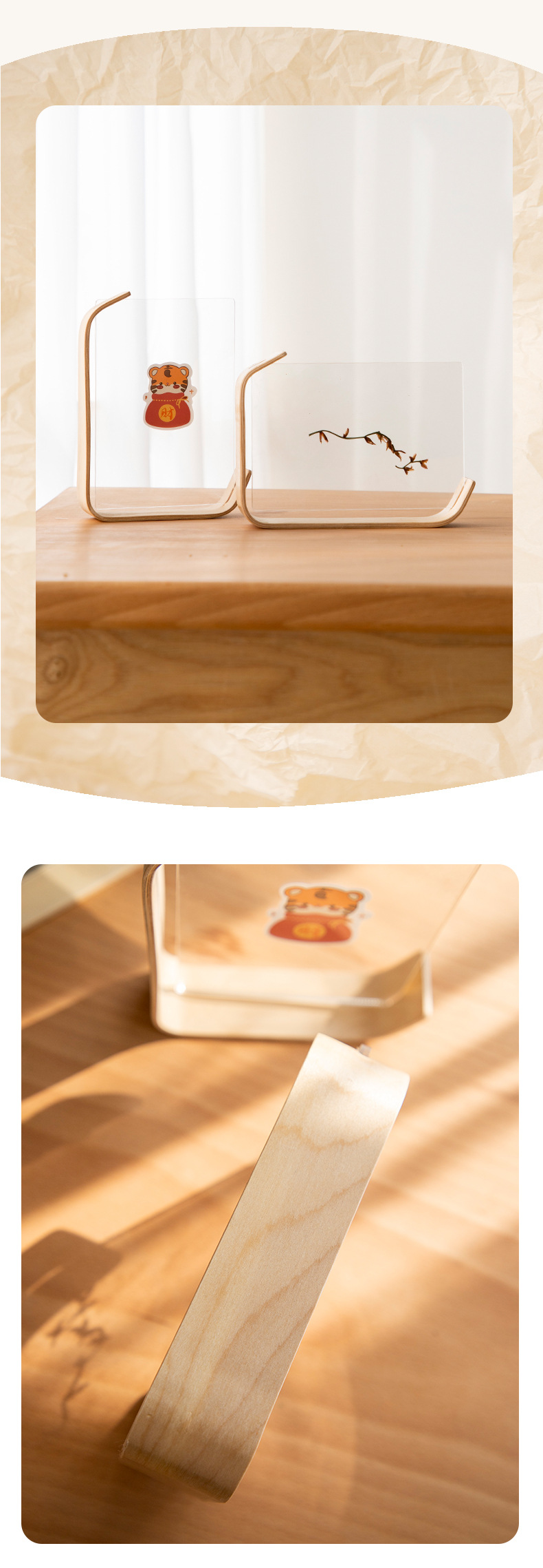 Desktop Desk Calendar With A Double-sided Acrylic Photo Frame