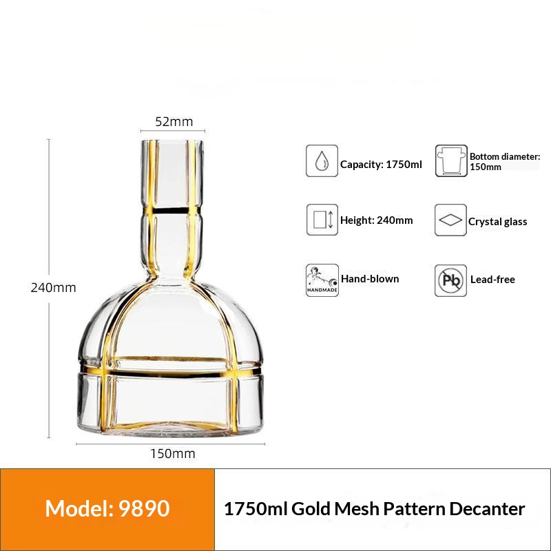 Lightweight luxury crystal glass decanter (in a color box)