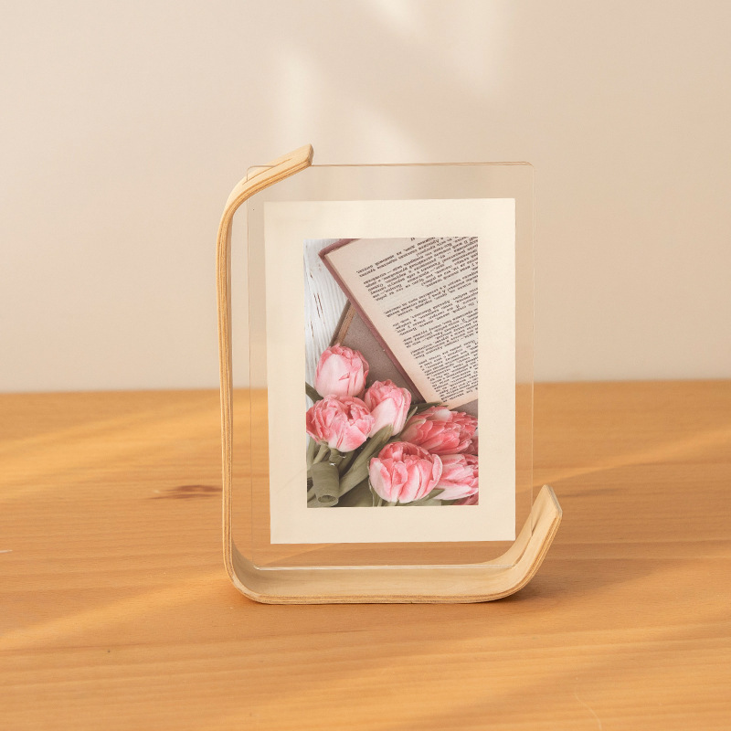 Desktop Desk Calendar With A Double-sided Acrylic Photo Frame