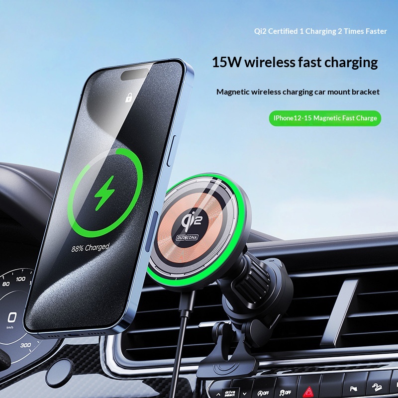 15W Qi2 Magnetic Wireless Car Charger