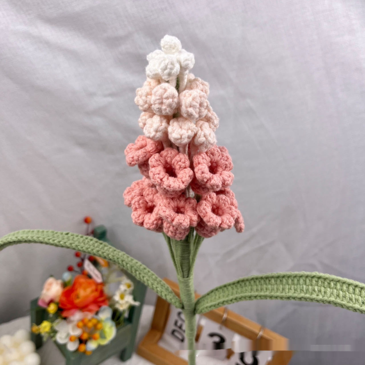 Hand-crocheted Grape Hyacinth Flowers Made From Yarn 3