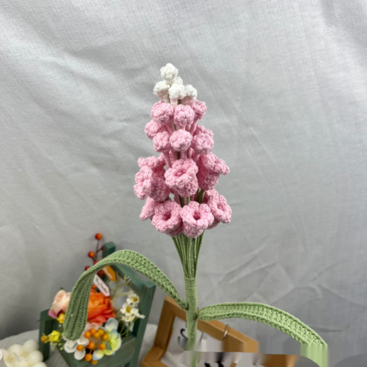 Hand-crocheted Grape Hyacinth Flowers Made From Yarn 4