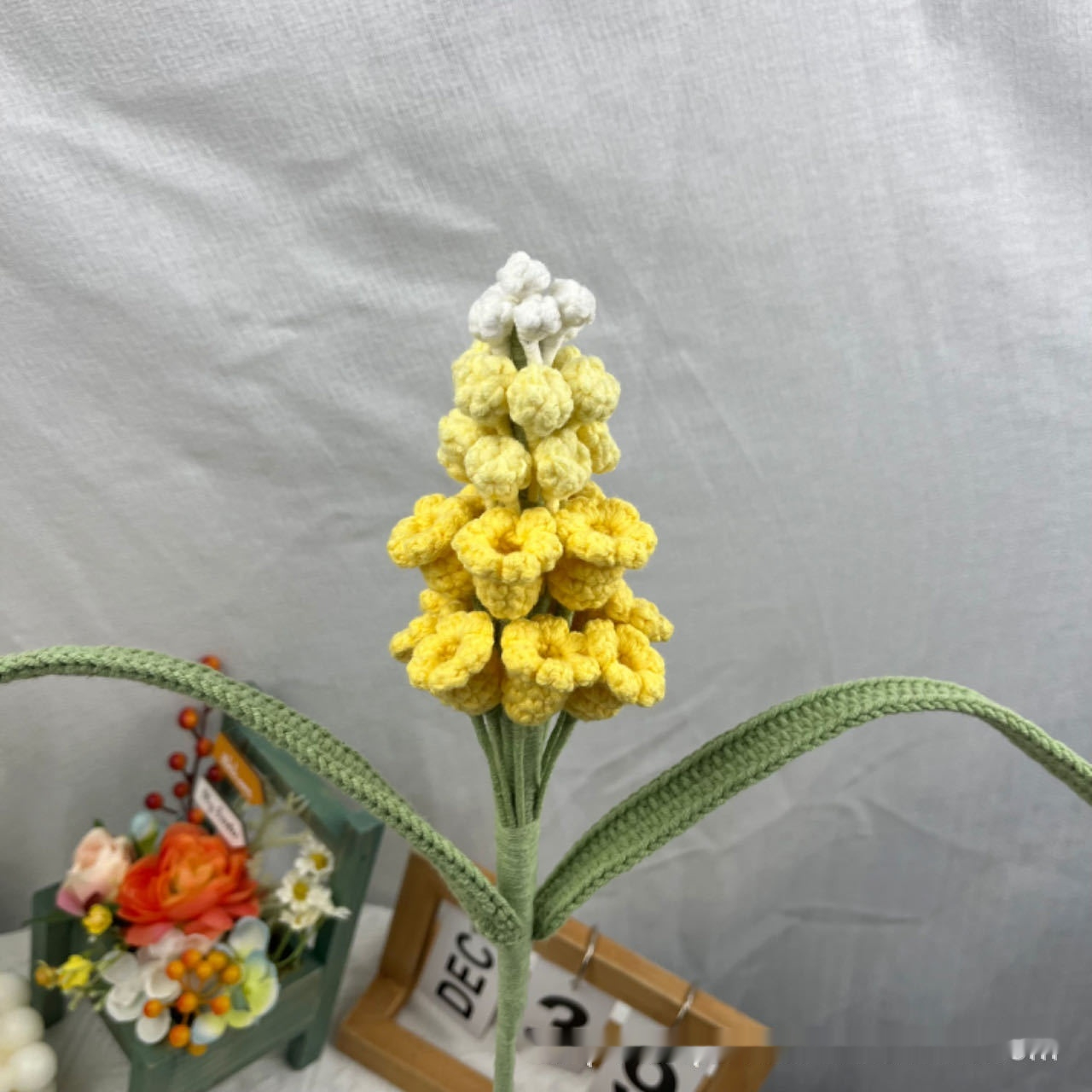 Hand-crocheted Grape Hyacinth Flowers Made From Yarn 5