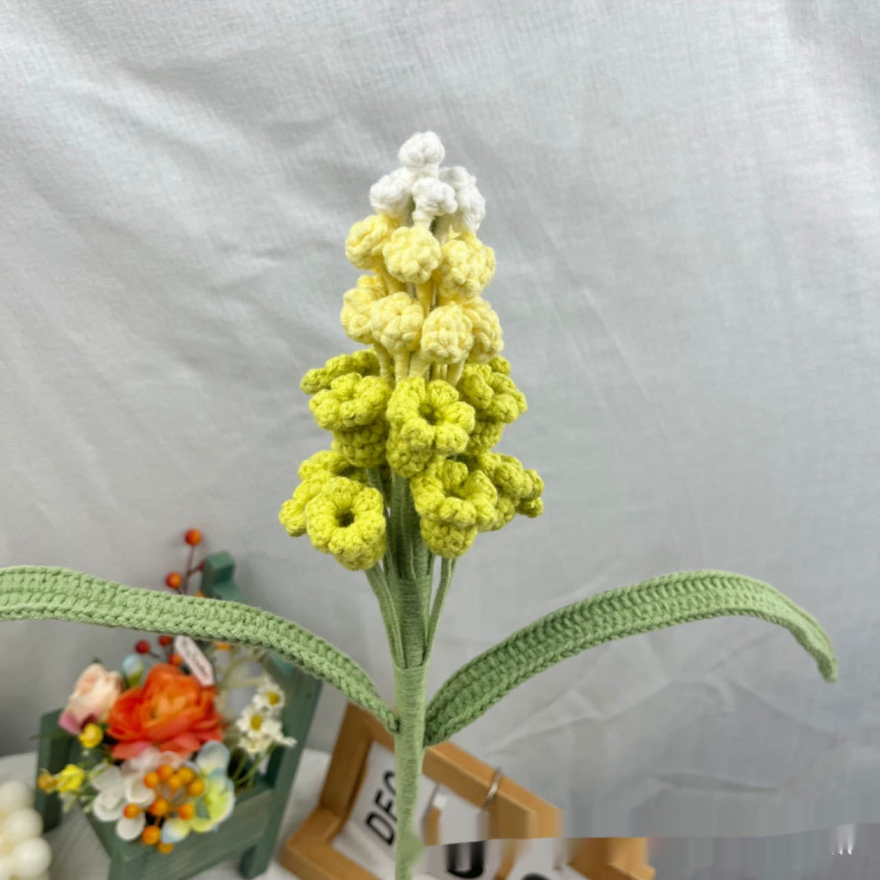 Hand-crocheted Grape Hyacinth Flowers Made From Yarn 6