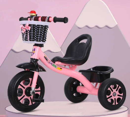 Children's Three-wheeled Bicycle Anti-rollover With Bucket - Image 9