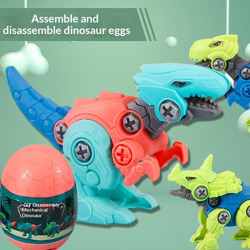 Assemble And Disassemble A Dinosaur Egg Tyrannosaurus Rex Puzzle To Develop Focus While Screwing In Screws