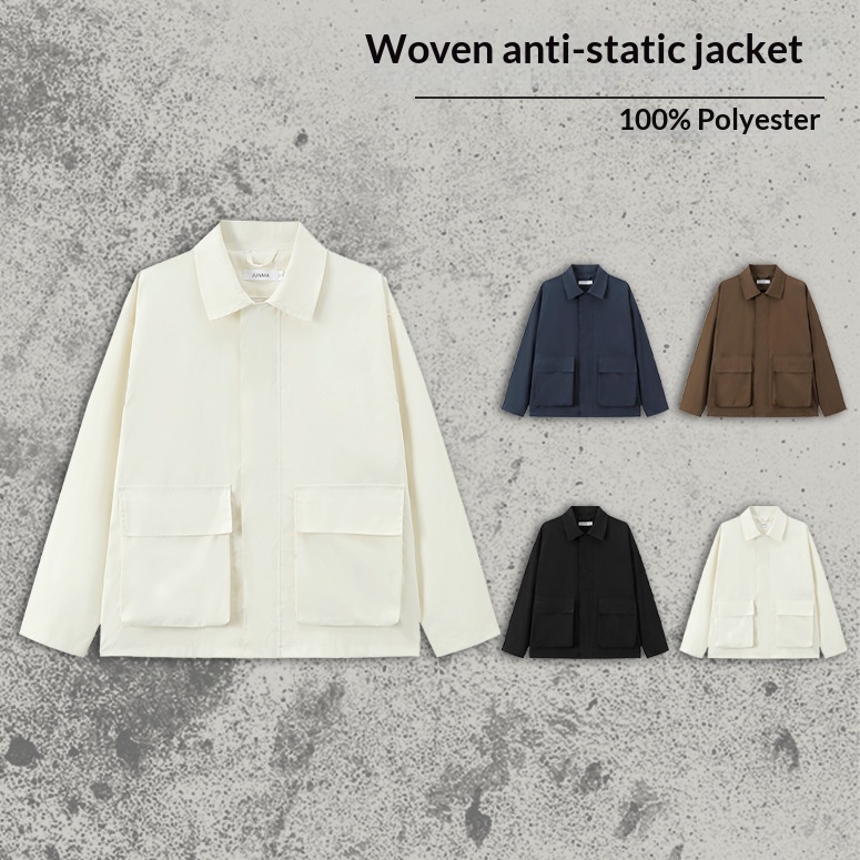 Mens Versatile Loose-fitting Solid-color Casual Lapel Shirt