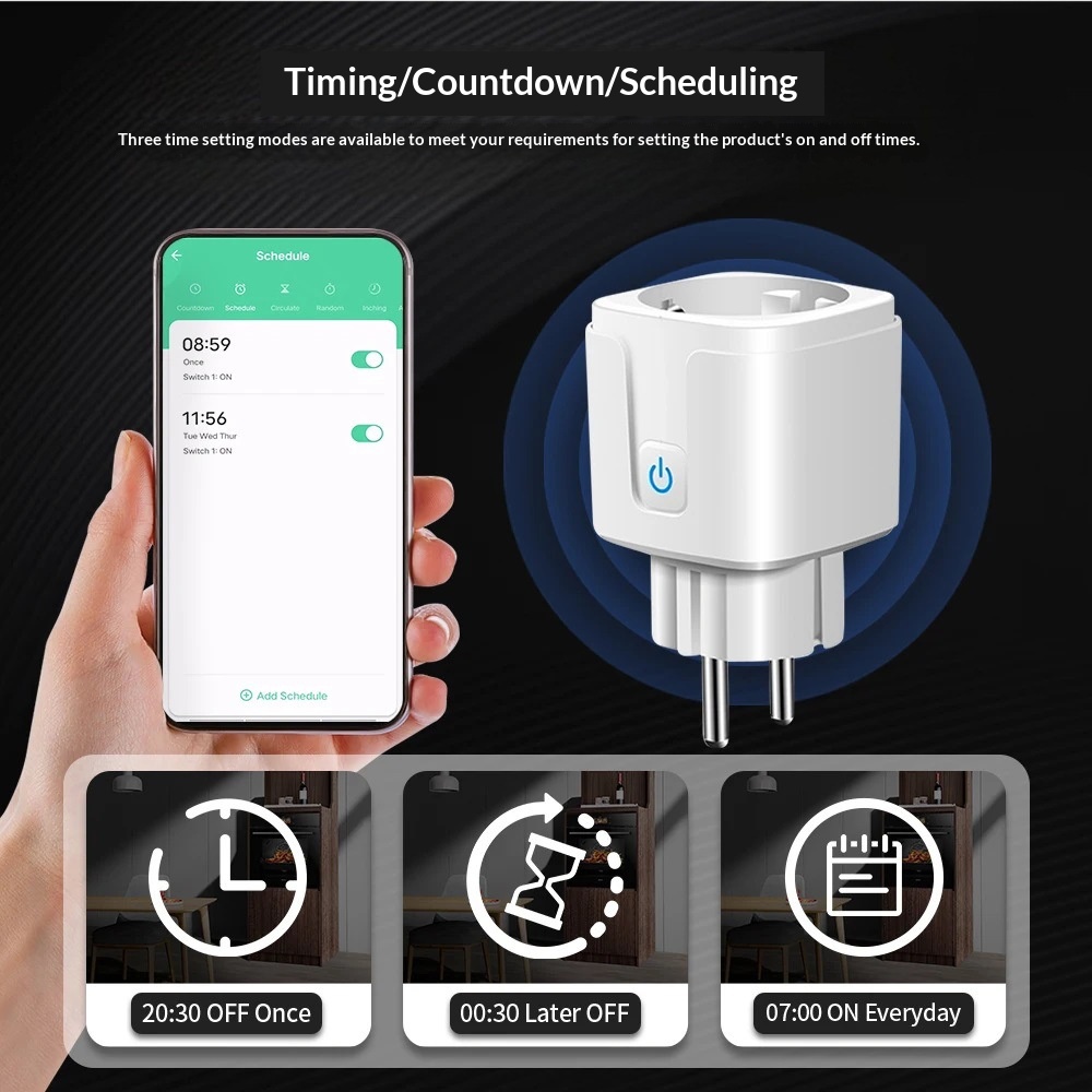 Graffiti Matter Smart Plug, 16A EU Standard, 20A EU Metered Version