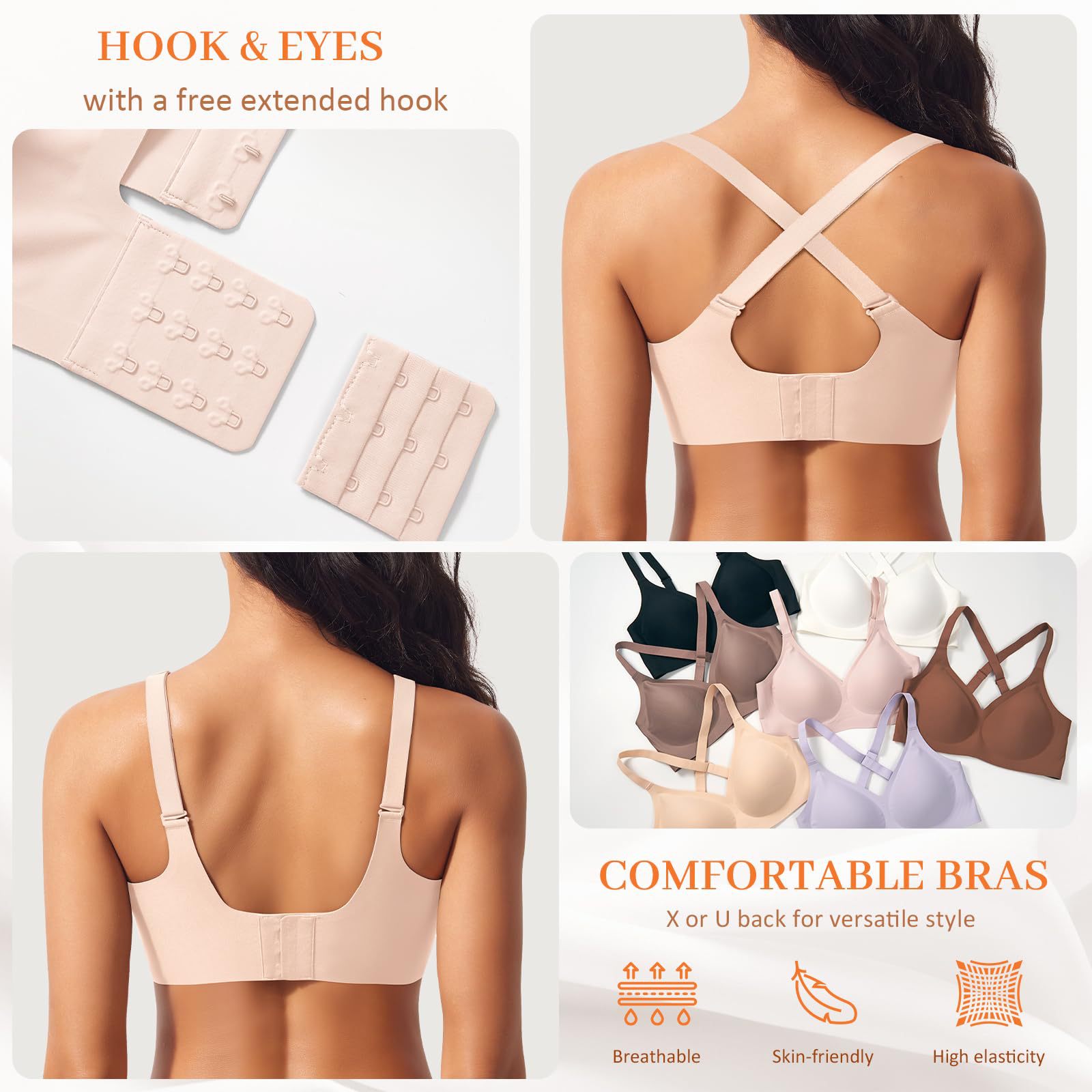 Plus-size Seamless Underwear With Adjustable Shoulder Straps