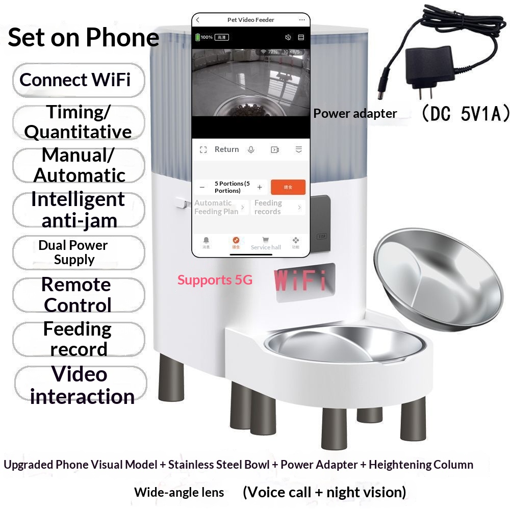 Remote Pet Feeder With Scheduled Feeding And Monitoring Features