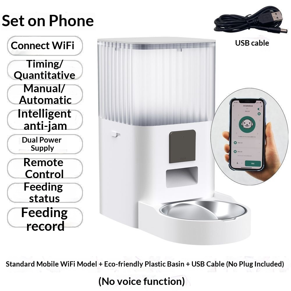 Remote Pet Feeder With Scheduled Feeding And Monitoring Features