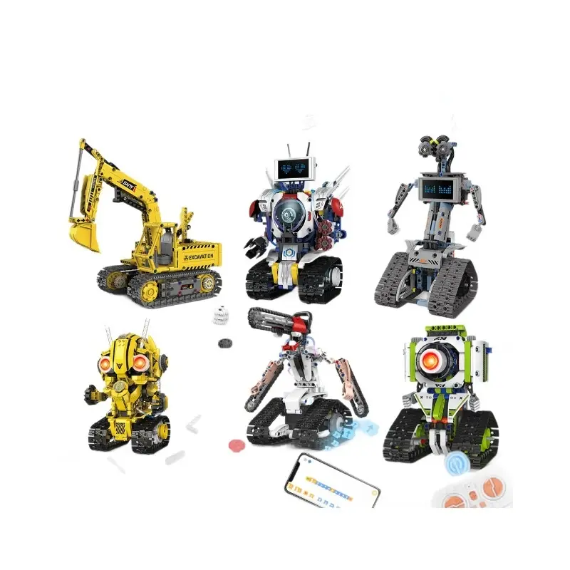 Building Block Sets Compatible With Small Bricks Versatile Robotic Electric Educational Toy Models