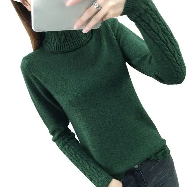 New AutumnWinter High-Neck Pullover Sweater For Women From Europe And The US