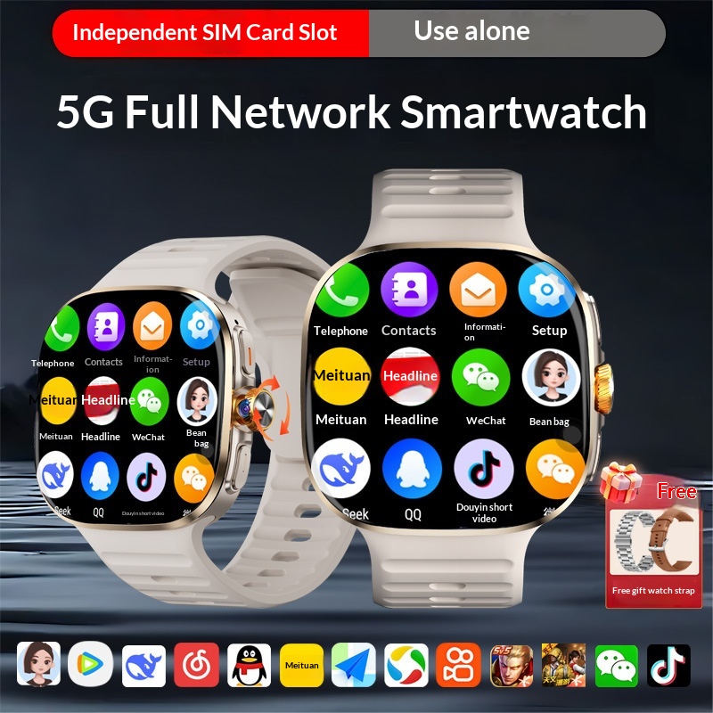 Smart 5G ESIM-enabled Multi-function Large-screen Smartwatch Phone