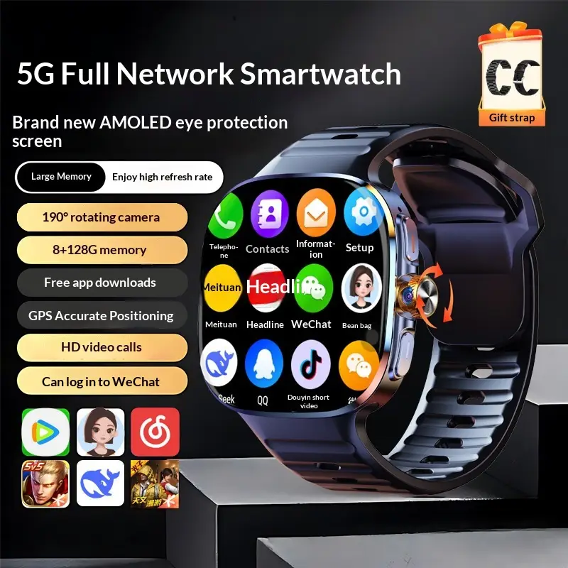 Smart 5G ESIM-enabled Multi-function Large-screen Smartwatch Phone
