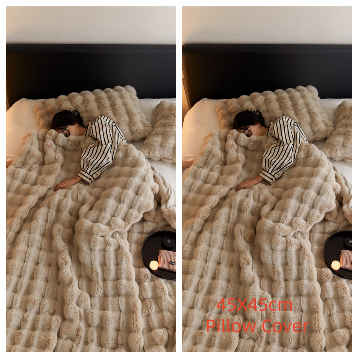 Polyester Carpet Rabbit Bubble Velvet Thickened Nap Blanket Quilt 7