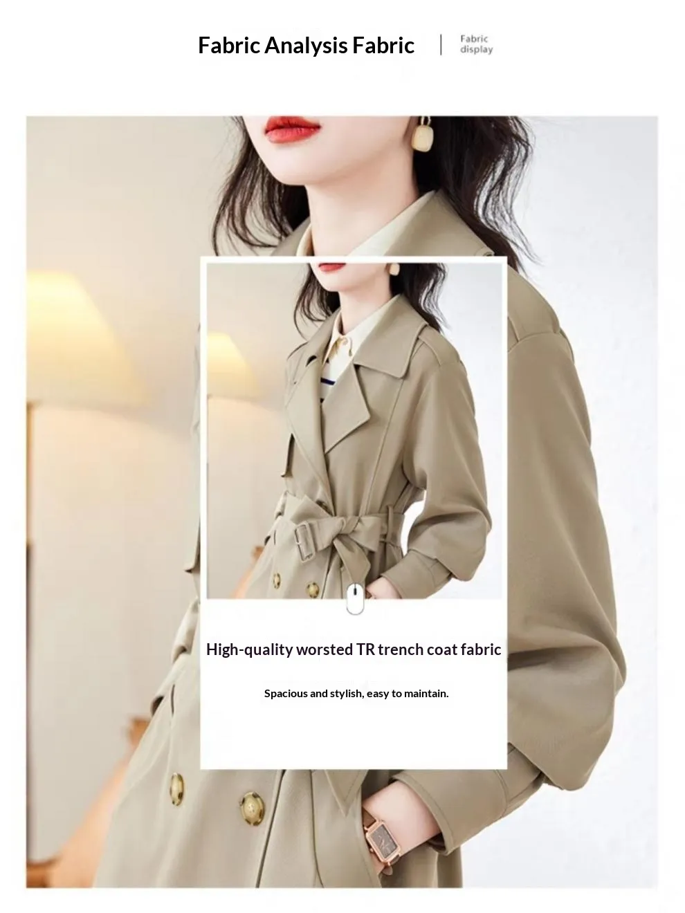 New Autumn Mid-Length Trench Coat For Women - CJdropshipping