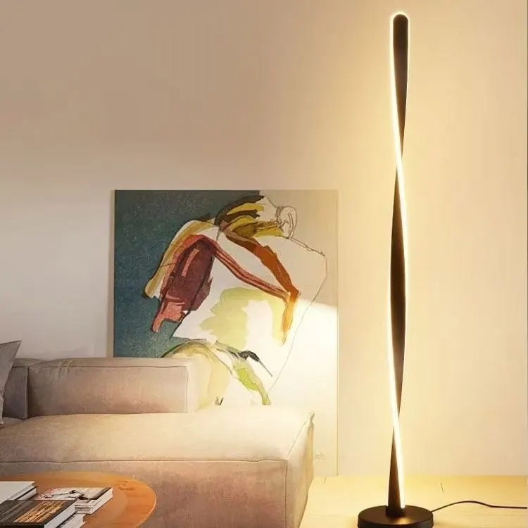Sleek Modern Floor Lamp and Bedside