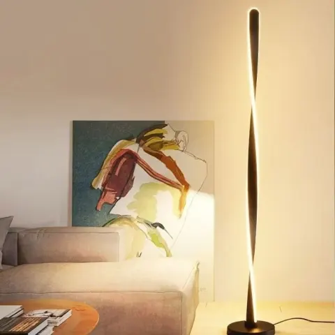 Sleek Modern Floor Lamp and Bedside