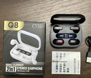 New Q10 Q8 Dual-Ear Wireless Bluetooth Headphones