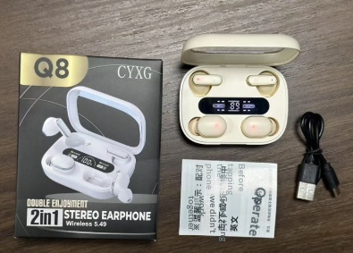 New Q10 Q8 Dual-Ear Wireless Bluetooth Headphones