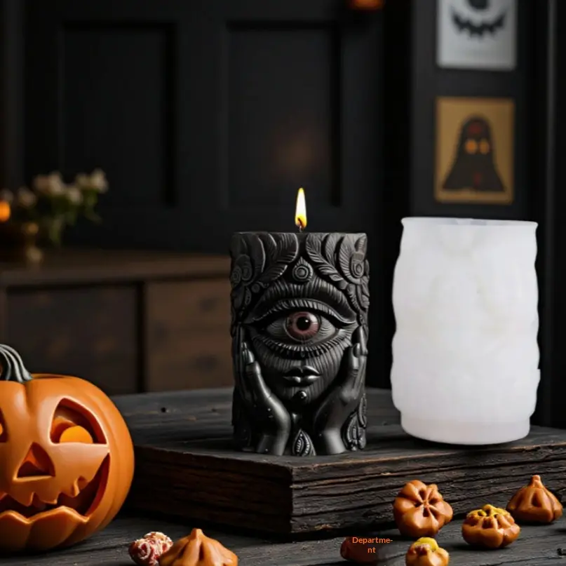 DIY Aromatherapy Candle 3D Dark Hand Holding An Eye Silicone Mold
