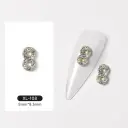 3D Digital Explosion Gold Nail Jewelry Diamond Accessories view 7