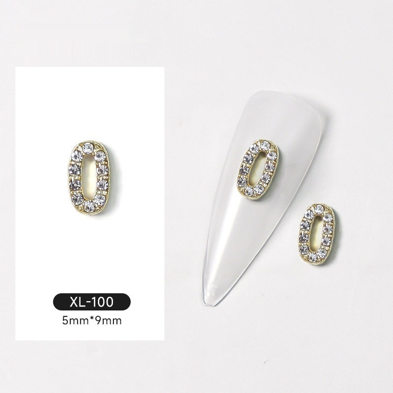 3D Digital Explosion Gold Nail Jewelry Diamond Accessories