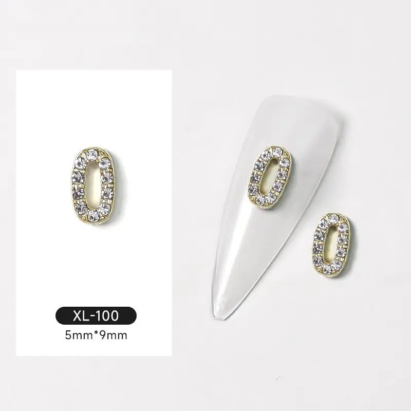 3D Digital Explosion Gold Nail Jewelry Diamond Accessories