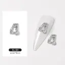 Silver Digital Sparkling Diamond Alloy Nail Decoration view 6