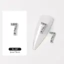 Silver Digital Sparkling Diamond Alloy Nail Decoration view 5