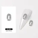 Silver Digital Sparkling Diamond Alloy Nail Decoration view 10