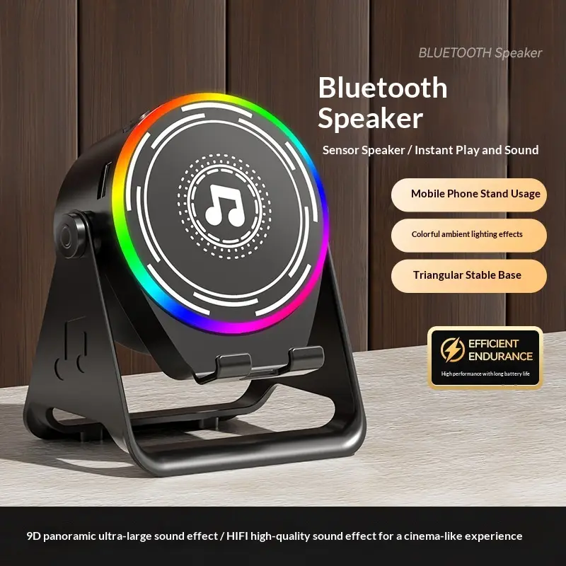 Wireless Smartphone Holder With Bluetooth-sensing Speaker