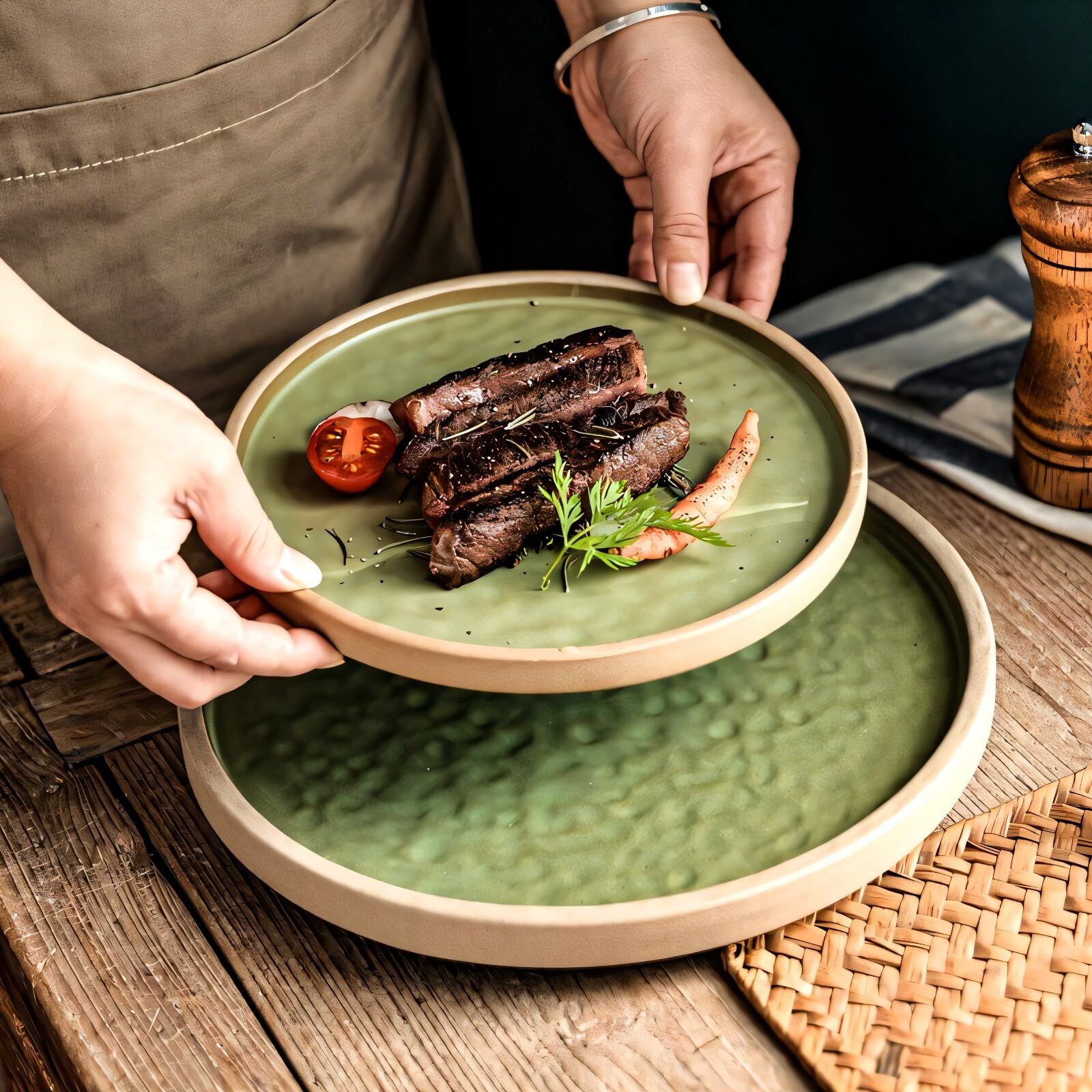 Premium Home Style Beef Pasta Western Plate